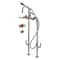 Aqua Vintage CCK8408DKL Freestanding Tub Faucet with Supply Line, Stop Valve, Brushed Nickel CCK8408DKL - alternate 1